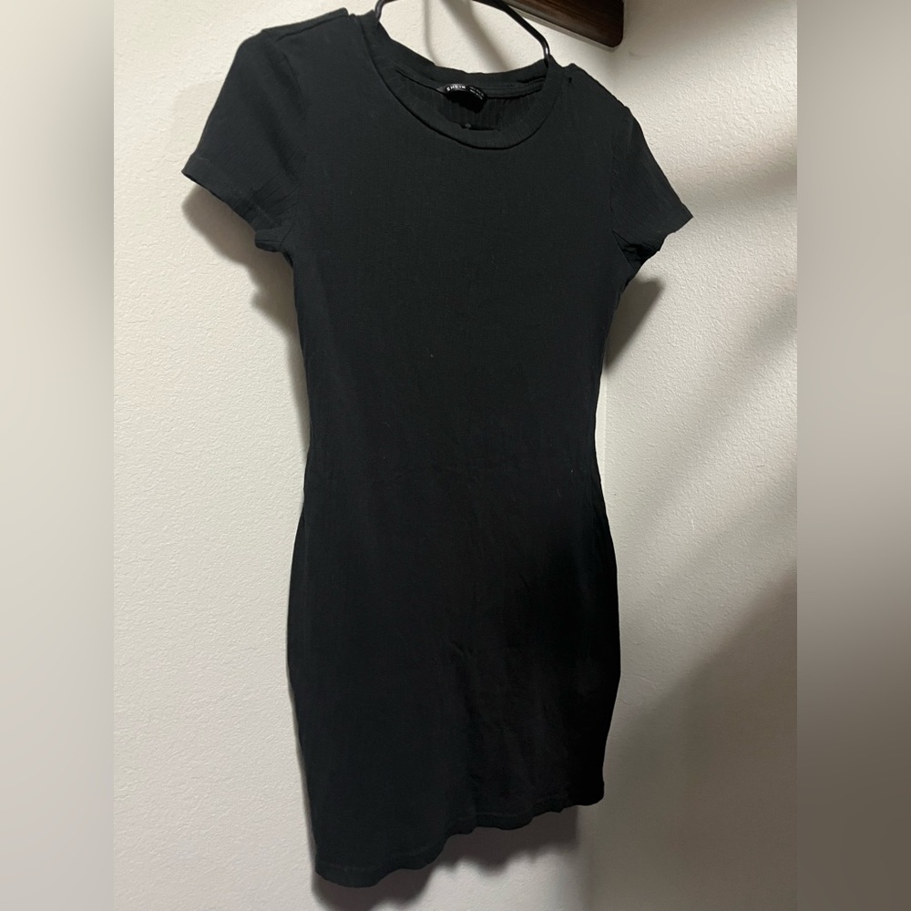 Black short dress size small. It’s a SHEIN dress but the material is nice.